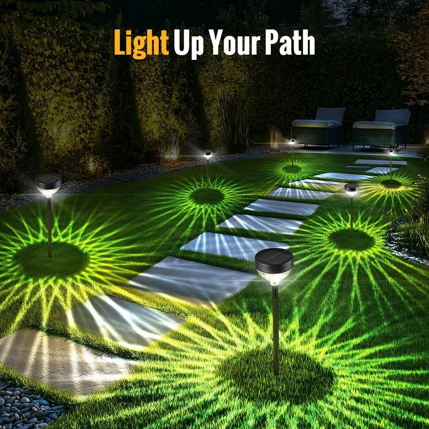 Solar Pathway Light With 8 Lighting Colors - FabStyl